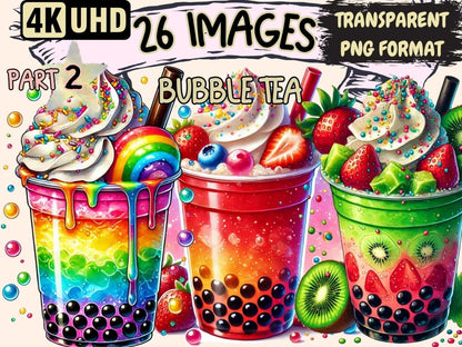Bubble Tea (P2) Clipart boba tea art - Wonders Artist