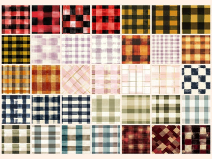 Buffalo Plaid #2 Seamless Pattern Digital Papers buffalo check - Wonders Artist
