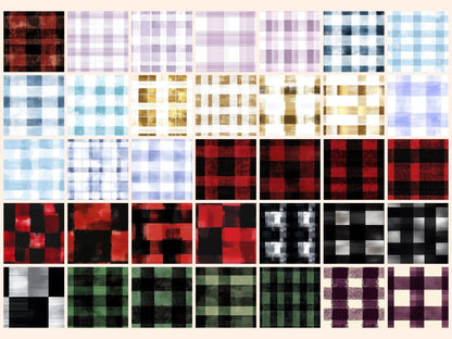 Buffalo Plaid Seamless Pattern Digital Papers buffalo check - Wonders Artist