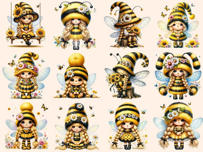 Bumblebee Gnome Girls Clipart bee girl clipart - Wonders Artist