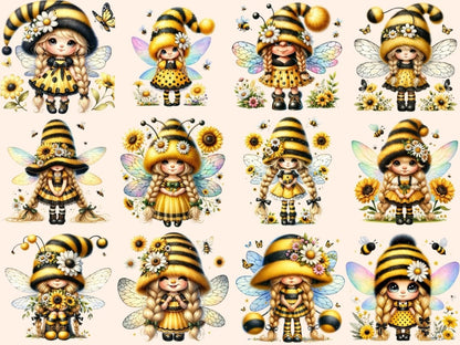 Bumblebee Gnome Girls Clipart bee girl clipart - Wonders Artist