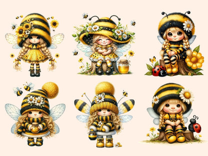 Bumblebee Gnome Girls Clipart bee girl clipart - Wonders Artist