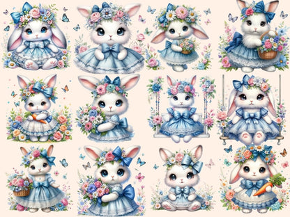 Bunnies (P2) Clipart - Wonders Artist