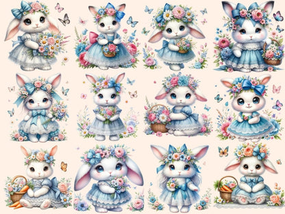 Bunnies (P2) Clipart - Wonders Artist