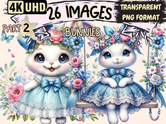 Bunnies (P2) Clipart - Wonders Artist