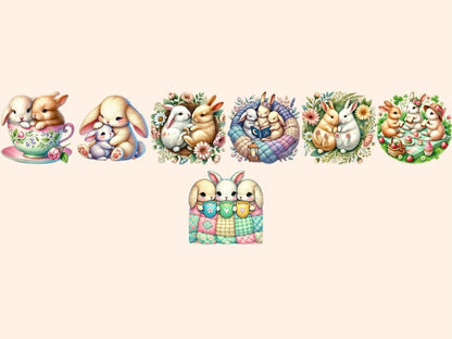 Bunny Friends Clipart animal clipart bunnies clipart bunny clipart - WondersArtist