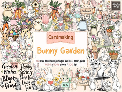 Bunny Garden Cardmaking Clipart bunny cardmaking - Wonders Artist