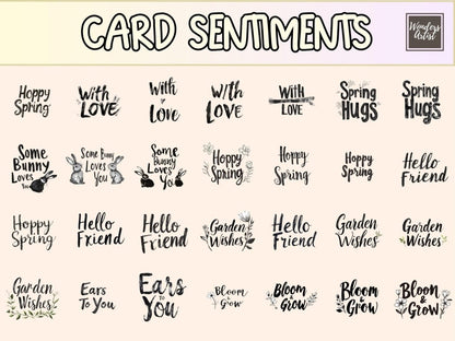 Bunny Garden Cardmaking Clipart bunny cardmaking - Wonders Artist