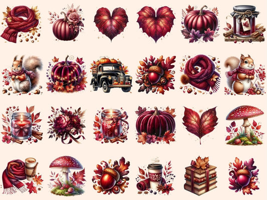 Burgunder høst clipart