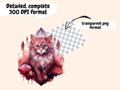 Burgundy Crystals Watercolor Clipart burgundy clipart - Wonders Artist