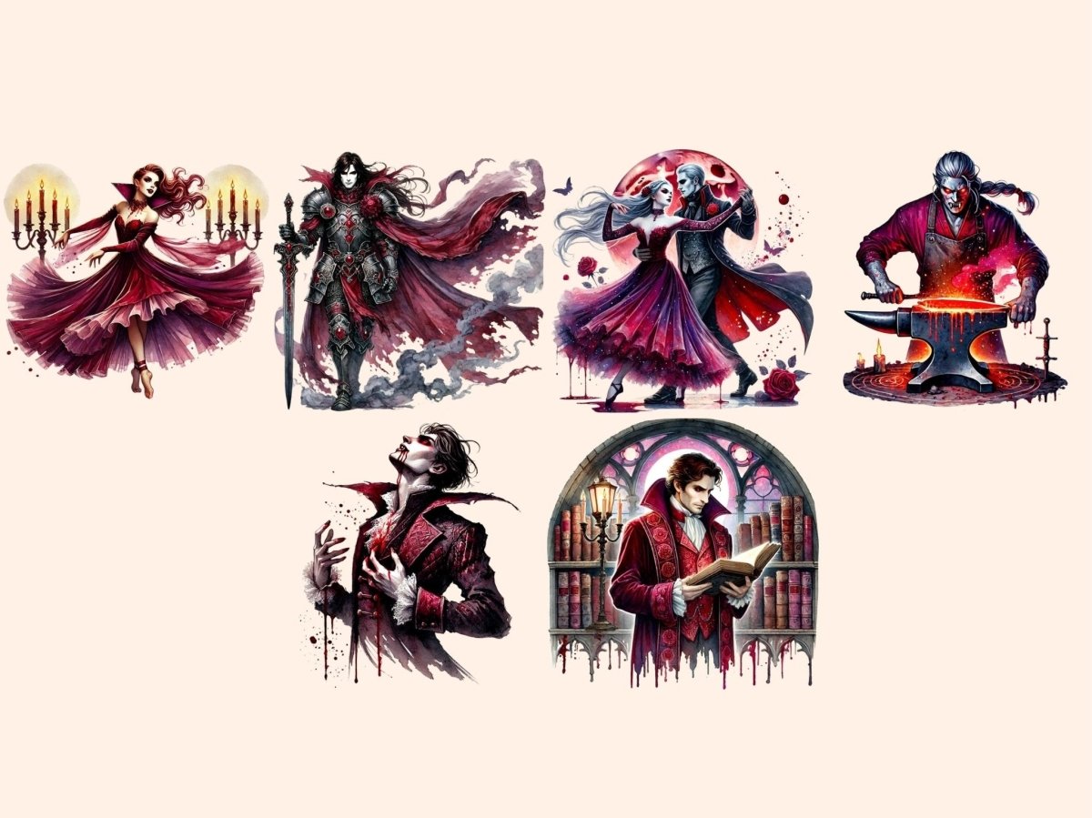 Burgundy Vampires Clipart burgundy vampire png dark red vampire png elegant vampire png - WondersArtist