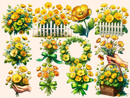 Buttercup Flowers Clipart buttercup clipart - Wonders Artist