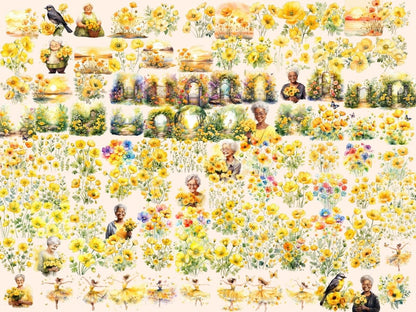 Buttercup Flowers Watercolor Clipart buttercup clipart - Wonders Artist