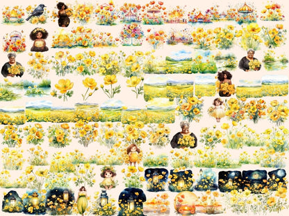 Buttercup Flowers Watercolor Clipart buttercup clipart - Wonders Artist