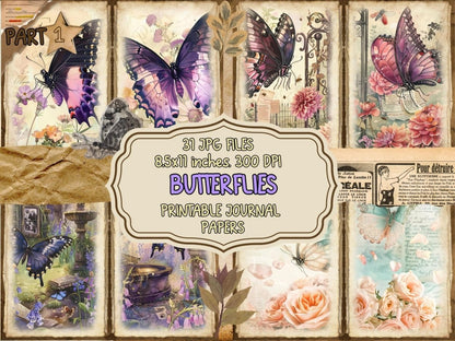 Butterflies Journal Pages Butterfly Collage - Wonders Artist