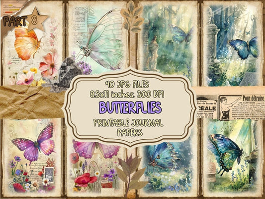 Butterflies Journal Pages (P8) Butterfly Collage - Wonders Artist