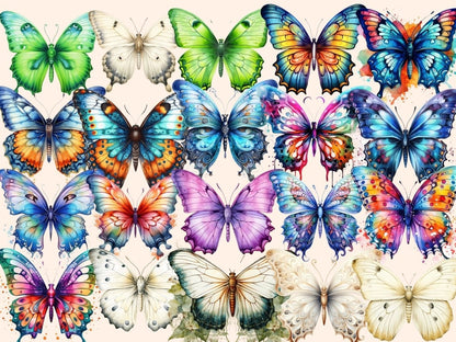 Butterflies Watercolor Clipart butterflies clipart - Wonders Artist