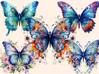 Butterflies Watercolor Clipart butterflies clipart - Wonders Artist