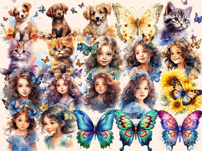 Butterflies Watercolor Clipart butterflies clipart - Wonders Artist