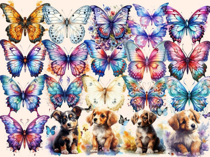 Butterflies Watercolor Clipart butterflies clipart - Wonders Artist