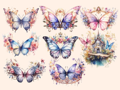 Butterfly Fairies Watercolor Clipart butterfly clipart - Wonders Artist