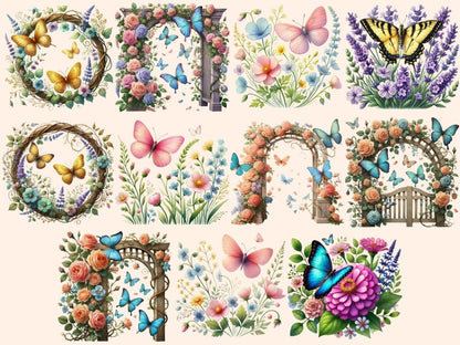 Butterfly Gardens Clipart blooming flowers png - Wonders Artist