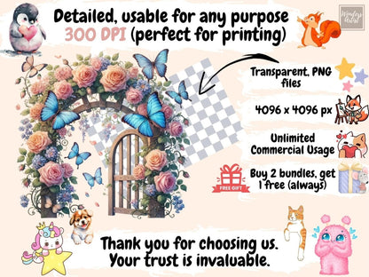 Butterfly Gardens (P2) Clipart blooming flowers png - Wonders Artist