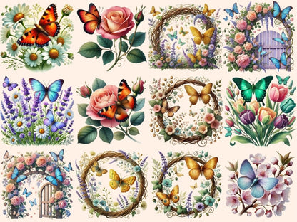 Butterfly Gardens (P2) Clipart blooming flowers png - Wonders Artist