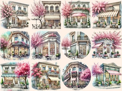 Cafes Clipart bistro illustrations - Wonders Artist
