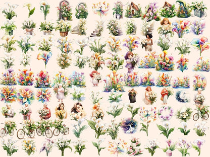 Calla Flowers Watercolor Clipart calla clipart - Wonders Artist