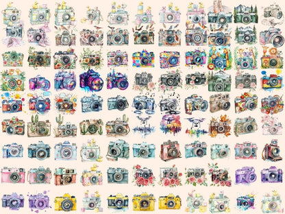 Cameras Watercolor Clipart camera clipart - Wonders Artist