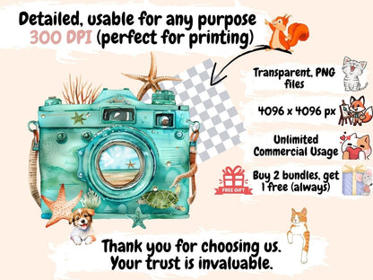 Cameras Watercolor Clipart camera clipart - Wonders Artist