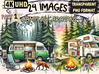 Camping Caravans Clipart Camping clip art - Wonders Artist