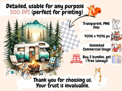 Camping Caravans Clipart Camping clip art - Wonders Artist