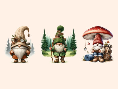 Camping Gnomes (P2) Clipart Camping clip art - Wonders Artist