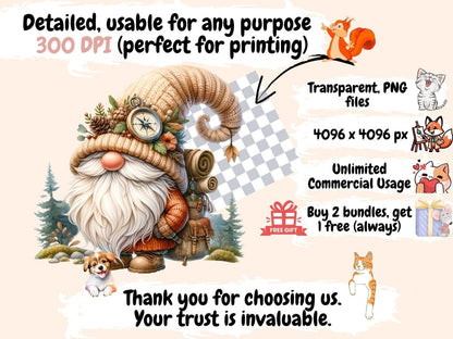 Camping Gnomes (P2) Clipart Camping clip art - Wonders Artist