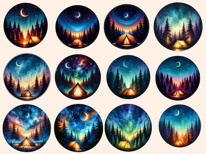 Camping Landscapes Clipart Camping clip art - Wonders Artist