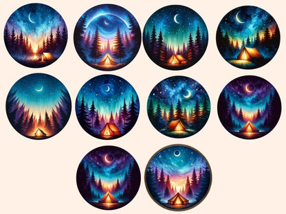 Camping Landscapes Clipart Camping clip art - Wonders Artist