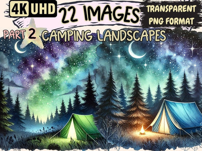 Camping Landscapes (P2) Clipart camping clipart - Wonders Artist