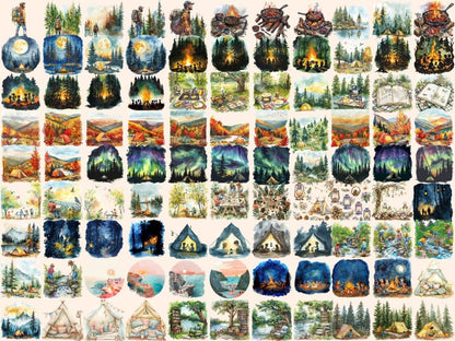 Camping Watercolor Clipart camping clipart - Wonders Artist