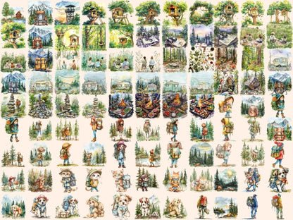 Camping Watercolor Clipart camping clipart - Wonders Artist