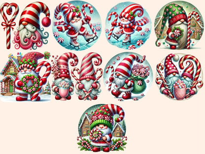 Candy Cane Gnomes (P2) Clipart Candy Cane Art - Wonders Artist