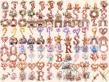 Candy Cane Watercolor Clipart candy cane clipart - Wonders Artist