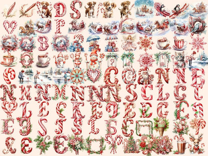 Candy Cane Watercolor Clipart candy cane clipart - Wonders Artist