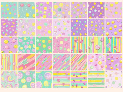 Candy Carnival Seamless Pattern Digital Papers Candy carnival candy digital candy seamless - WondersArtist