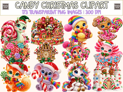 Candy Christmas Clipart — 00_cover.png