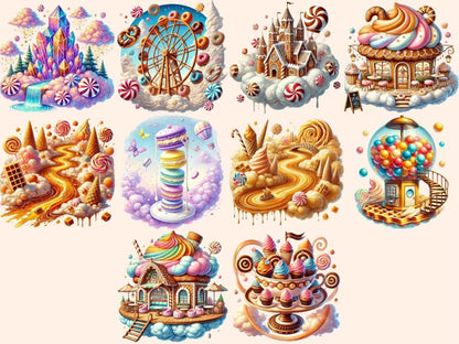 Candy Cloud Skies (P2) Clipart candy cloud png - Wonders Artist