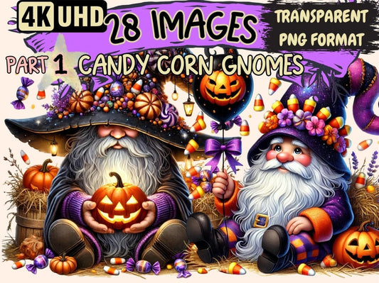 Candy Corn Gnomes Clipart Autumn Gnome PNG - Wonders Artist