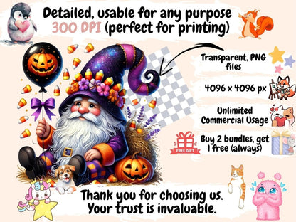Candy Corn Gnomes Clipart Autumn Gnome PNG - Wonders Artist