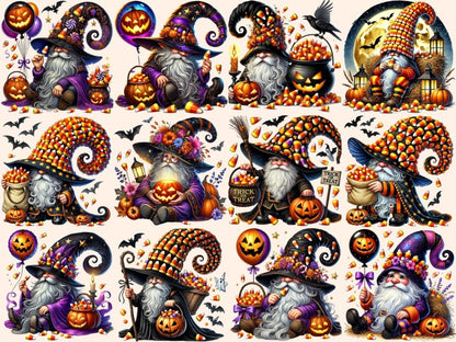 Candy Corn Gnomes Clipart Autumn Gnome PNG - Wonders Artist